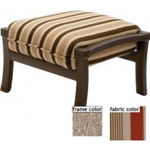 Suncoast Devereaux Deep Seating Ottoman With Fringe - Sahara Frame And Zulu Rustic Fabric