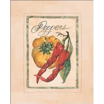Vintage Peppers Poster Print