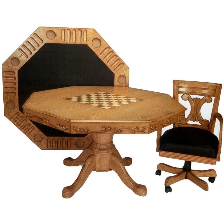 Oak 3 In 1 Game Table
