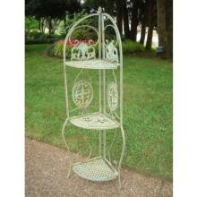International Caravan 3 Tier Folding Corner Shelf Sage