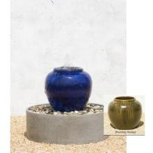 Campania Glazed Nirvelli Low Jar Fountain - Round Basin