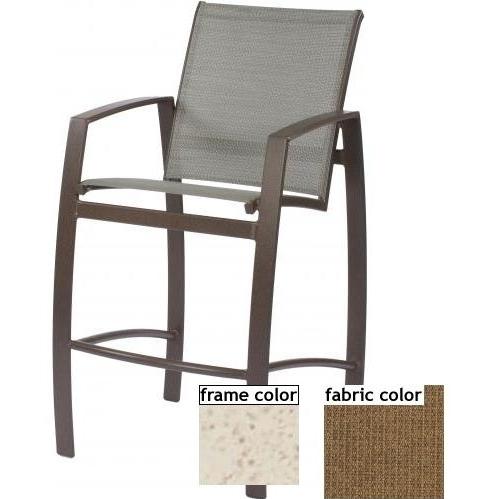 Suncoast Vision Sling Barstool - Pebble Frame And Raku Fabric