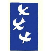 Birds On Blue Poster Print