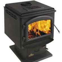Napoleon 1400P Deluxe EPA Medium Wood Burning Stove - Black W/ Black Louvres