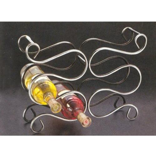 Old Dutch Six Bottle Scroll Wine Rack-Antique Pewter