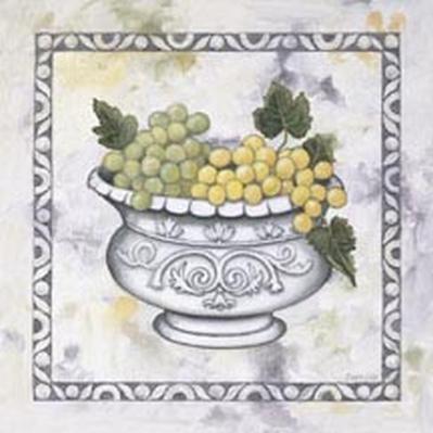 Silver Bowl With Grapes Poster Print