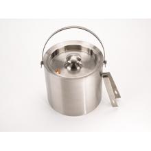 Outset Brushed Stainless Steel Ice Bucket & Tongs - 3 Qt