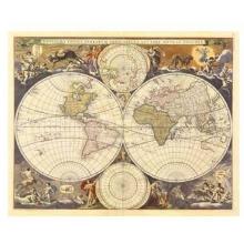 New World Map, 17th Century Poster Print