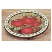 Old Dutch Hand Painted Apple Round Trivet