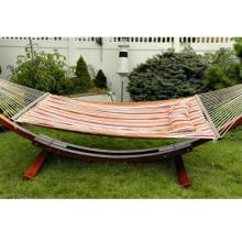 Bliss Hammocks Euro Quilted Hammock - Red/Orange/White Stripe