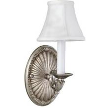 Wall Sconce Single Light Fixture In Pewter Finish - 1 Bulb