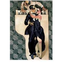 Dance On White Piano Poster Print