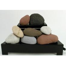 Rasmussen 20 Inch Calico ALTERNA Vent Free Natural Gas FireStones With Black Chassis And Manual Safety Pilot
