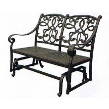 Darlee Santa Monica Cast Aluminum Loveseat Glider With Cushions