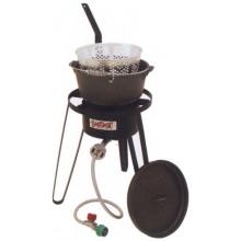 Bayou Classic Cast Iron Fish Cooker Pot Set & High Pressure Gas Burner