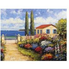 John Zaccheo - Coastal Garden Walk Size 22x28 Poster Print