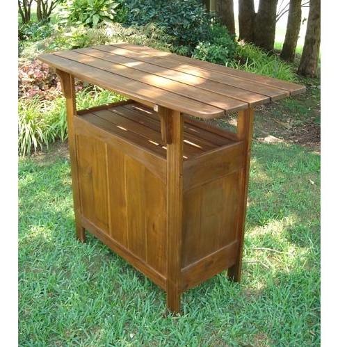 International Caravan Acacia Wood Bar Table - Stain