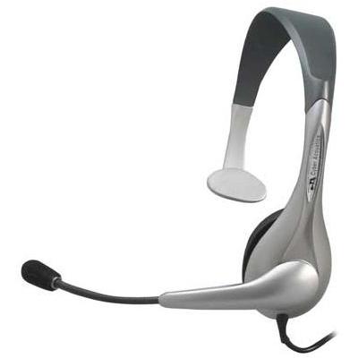 Cyber Acoustics Silver Mono Headset/Mic