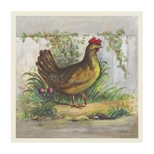 Antique Chicken L Poster Print