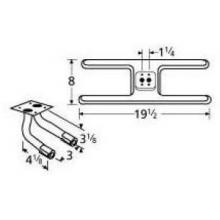 Stainless Steel H Twin, Centered, 1.25 Inch Offset Burner 10602-708LR