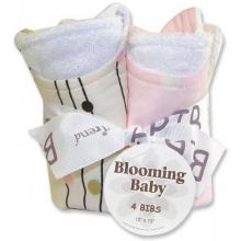 Blooming Bouquet 4-Pack Bib Set-Winterberry Pink