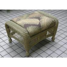 North Cape Montego Resin Wicker Ottoman - Seagrass
