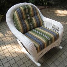 North Cape Montego Resin Wicker Rocker - White