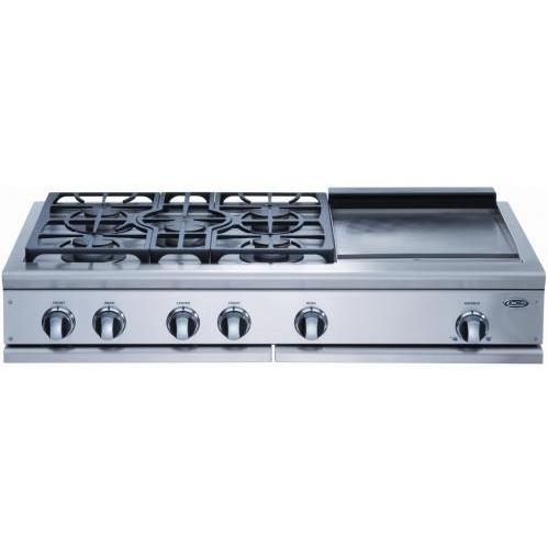 DCS Gas Cooktop 48 Inch Natural Gas Cooktop W/ Griddle By Fisher Paykel - CP-485GD