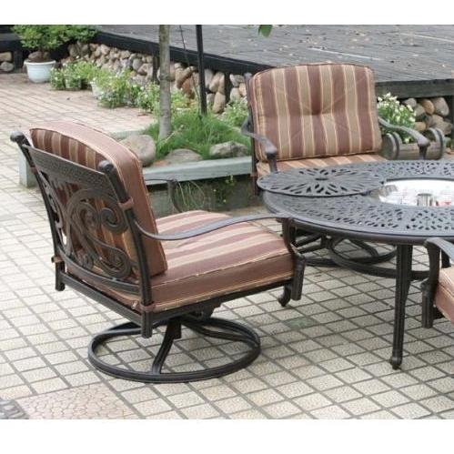 Alfresco Home Farfalla Cast Aluminum Outdoor Lounge Swivel Rocker Chair - Set Of 2 by Alfresco Home