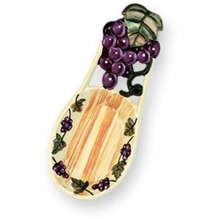 Old Dutch Hand Painted Grapevine Spoon Rest