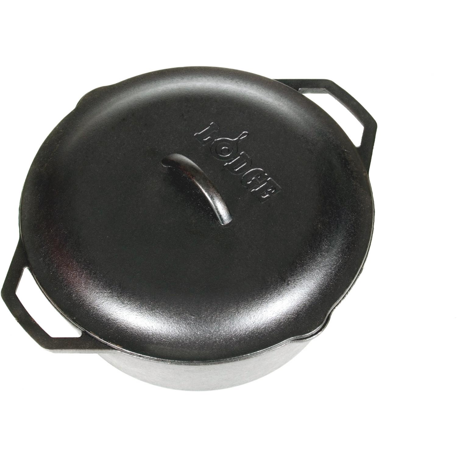 Lodge Dutch Ovens With Loop Handles 7 Quart Seasoned Cast Iron Dutch Oven - L10DOL3