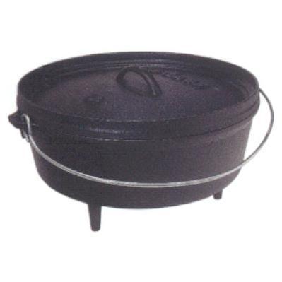 Lodge Seasoned 12 Qt. Cast Iron Camp Dutch Oven
