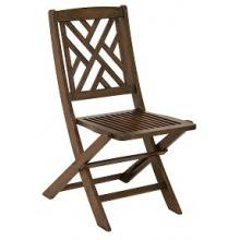 Eden Outdoor Living Parquet Keruing Wood Folding Side Chair Set Of 2