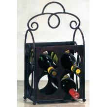 4 Bottle Wood/Wire Wine Rack