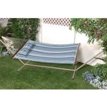 Bliss Hammocks Euro Quilted Hammock - Blue/Green/White Stripe
