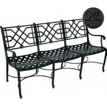 Windham Castings Abbey Triple Settee Frame Only, Black