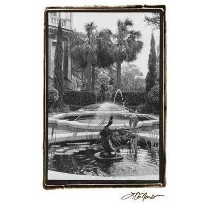 Garden Fountain II Poster Print