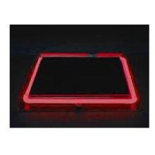 Neon Concepts 15 Inch Square Clear Top Serving Tray (Red Neon / Rechargeable Battery)