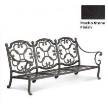 Meadow Decor Athena Cast Aluminum Sofa - Mocha Stone Finish