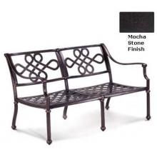 Meadow Decor Paragon Cast Aluminum Loveseat - Mocha Stone Finish