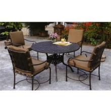 Darlee Malibu Aluminum Patio Dining Set With Cushions - 48 Inch Round