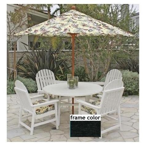 Eagle One Recycled Plastic Rockingham Patio Dining Set 4 Chairs - Black