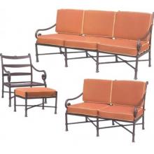 Darlee Laguna Cast Aluminum Patio Lounge Set With Cushions