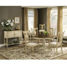 Hillsdale Cumberland 5-piece Round Pedestal Dining Set - Antique Buttermilk