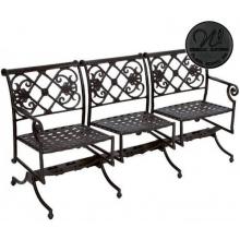 Windham Castings Catalina Independent Spring Triple Settee Frame Only, Black