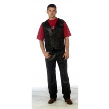 B-Patched Leather Vest Cn