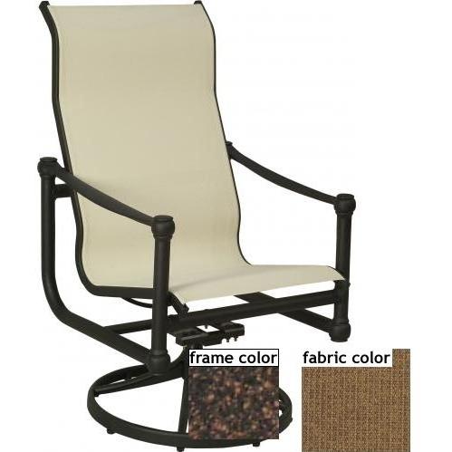 Suncoast Heritage Supreme Swivel Tilt Chair - Mahogany Frame And Raku Fabric