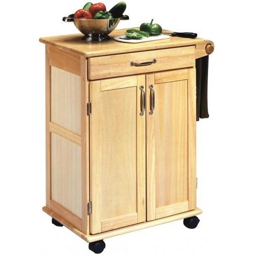 Home Styles Promo Cart With 2 Panel Doors - Natural