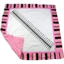 Embroidered Maya Stripe Blooming Baby Growth Chart Blanket