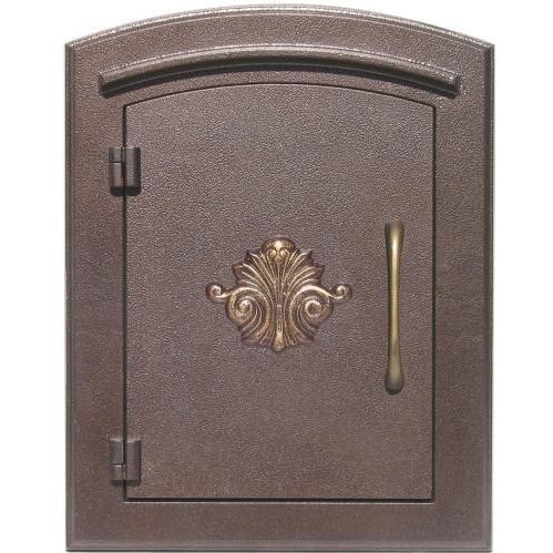 Manchester Antique Copper Locking Column Mailbox Insert With Scroll Emblem